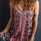 Printed V-Neck Midi Cami Dress