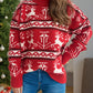 Christmas Element Round Neck Long Sleeve Sweater