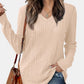 V-Neck Long Sleeve T-Shirt