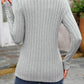 Decorative Button Round Neck Long Sleeve T-Shirt