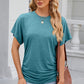 Round Neck Flutter Sleeve T-Shirt