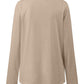 Ruched Round Neck Long Sleeve T-Shirt