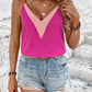 Contrast V-Neck Cami