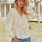 V-Neck Long Sleeve Blouse