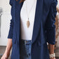 Collared Neck Puff Sleeve Blazer