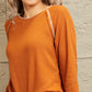 Long Raglan Sleeve Round Neck Top