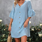 V-Neck Half Sleeve Mini Dress