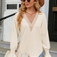 V-Neck Flounce Sleeve T-Shirt