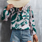 Printed Tie Neck Puff Sleeve Blouse