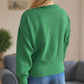 Front Slit Decorative Button Turtleneck Sweater