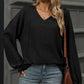 V-Neck Long Sleeve T-Shirt