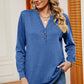 Notched Long Sleeve T-Shirt