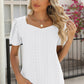 Eyelet Puff Sleeve T-Shirt