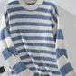 Striped Round Neck Long Sleeve Sweater