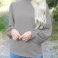 Full Size Mock Neck Long Sleeve T-Shirt