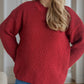 Solid Color Round Neck Long Sleeve Sweater