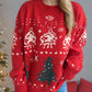 Christmas Element Round Neck Long Sleeve Sweater