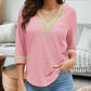 V-Neck Eyelet Blouse