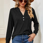 Notched Long Sleeve T-Shirt