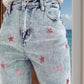 Distressed Star Jeans with Pockets