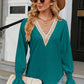 V-Neck Flounce Sleeve T-Shirt