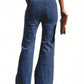 Tied Flare Jeans with Pockets