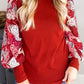 Animal Print Round Neck Long Sleeve T-Shirt