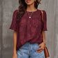 Round Neck Puff Sleeve Blouse