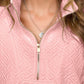 Textured Half Zip Long Sleeve Sweatshirt