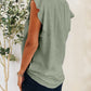 Ruffled Notched Cap Sleeve T-Shirt