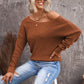 Crisscross Back Boat Neck Sweater