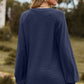 Eyelet Notched Raglan Sleeve T-Shirt