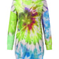 Full Size Tie-Dye Round Neck Long Sleeve Dress