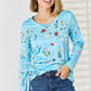 Crisscross Printed Long Sleeve T-Shirt