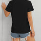 Heart Round Neck Short Sleeve T-Shirt