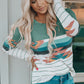 Geometric Round Neck Long Sleeve T-Shirt