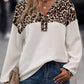 Leopard V-Neck Long Sleeve T-Shirt