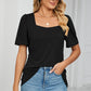 Square Neck Short Sleeve T-Shirt