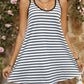 Striped Scoop Neck Double Strap Cami Dress