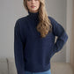 Turtleneck Dropped Shoulder Long Sleeve Sweater