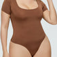 Full Size Square Neck Short Sleeve Bodysuit