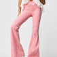 Asymmetric Waist Flare Jeans