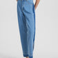 Slit Straight Leg Jeans with Pockets
