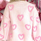 High-Low Heart Round Neck Long Sleeve Sweater