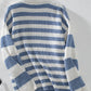 Striped Round Neck Long Sleeve Sweater