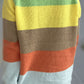 Color Block Round Neck Long Sleeve Sweater