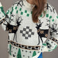 Christmas Element Round Neck Long Sleeve Sweater