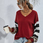 Leopard Striped Waffle-Knit Top