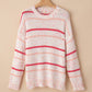 Confetti Round Neck Dropped Shoulder Sweater