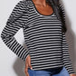 Striped Round Neck Long Sleeve T-Shirt